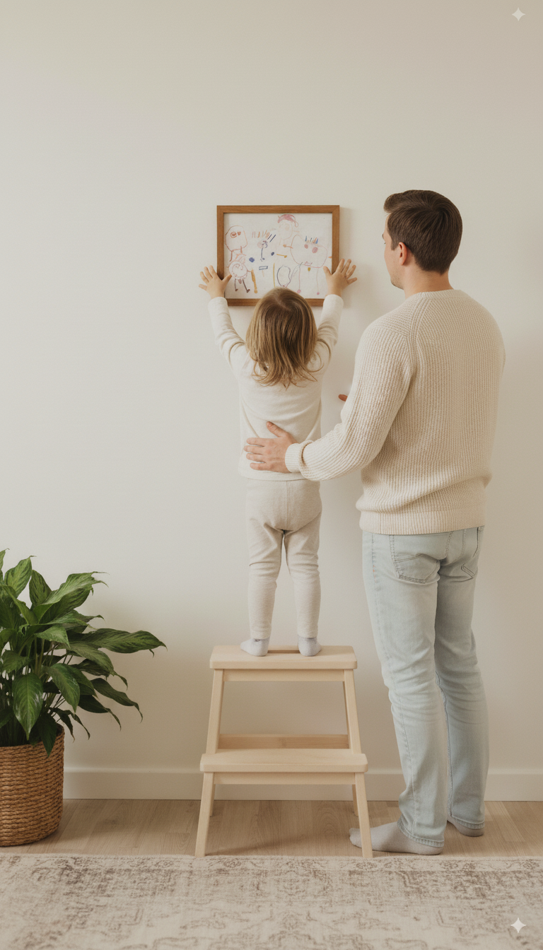 Magnetischer Echtholz Wechselrahmen für Kinderbilder & Poster A4