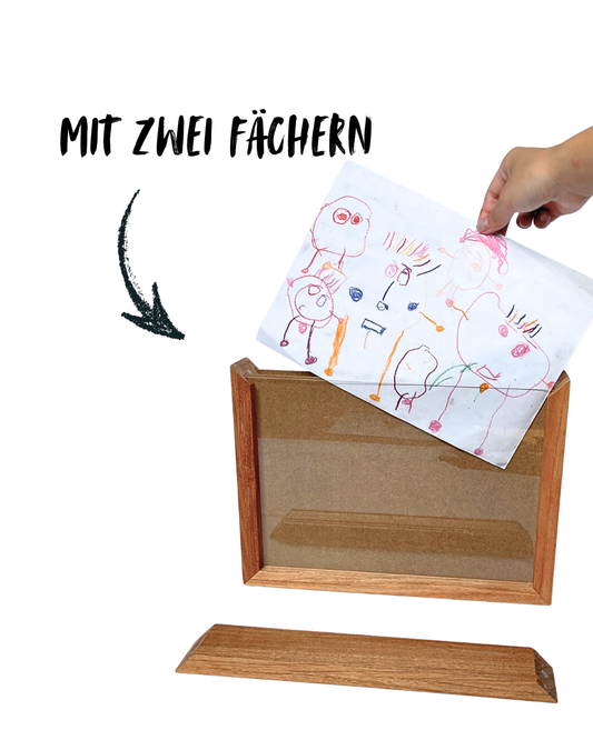 Magnetischer Wechselrahmen aus Mahagoni-Holz für Kinderbilder & Poster A4