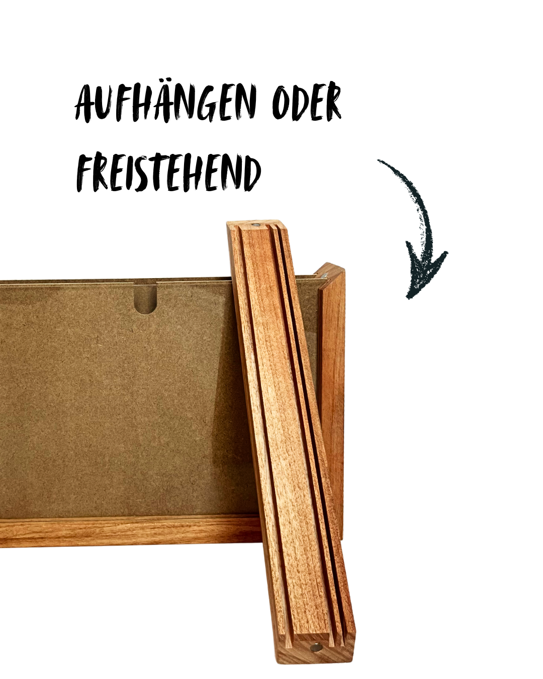 Magnetischer Wechselrahmen aus Mahagoni-Holz für Kinderbilder & Poster A4